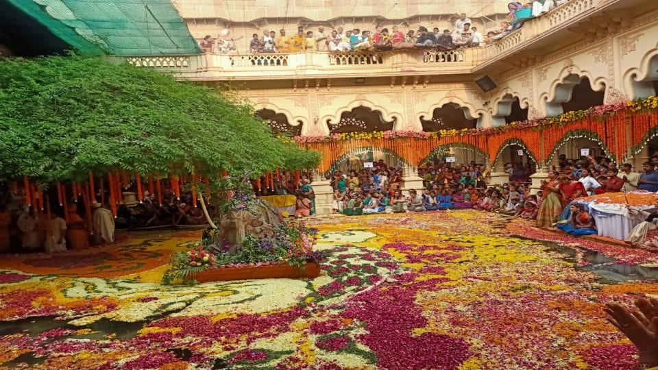 Devotees celebrates Nauka Vihar Utsav in ISKCON Temple Vrindavan
