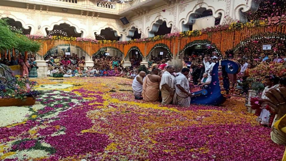 Devotees celebrates Nauka Vihar Utsav in ISKCON Temple Vrindavan