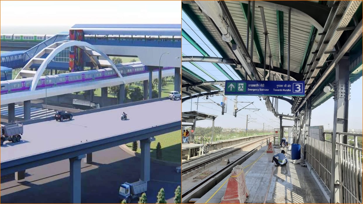 Halt platform ready at Punjabi Bagh station of Delhi Metro