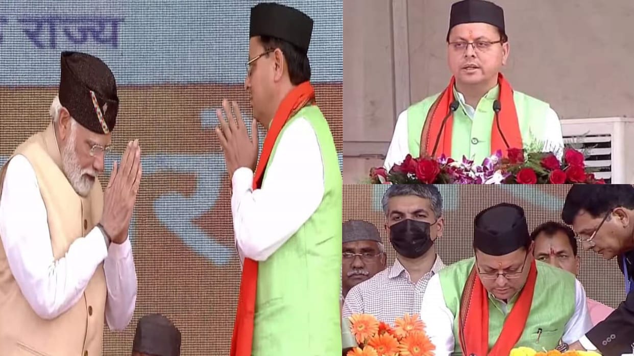 Modi Mantra impression seen on Dhami cabinet