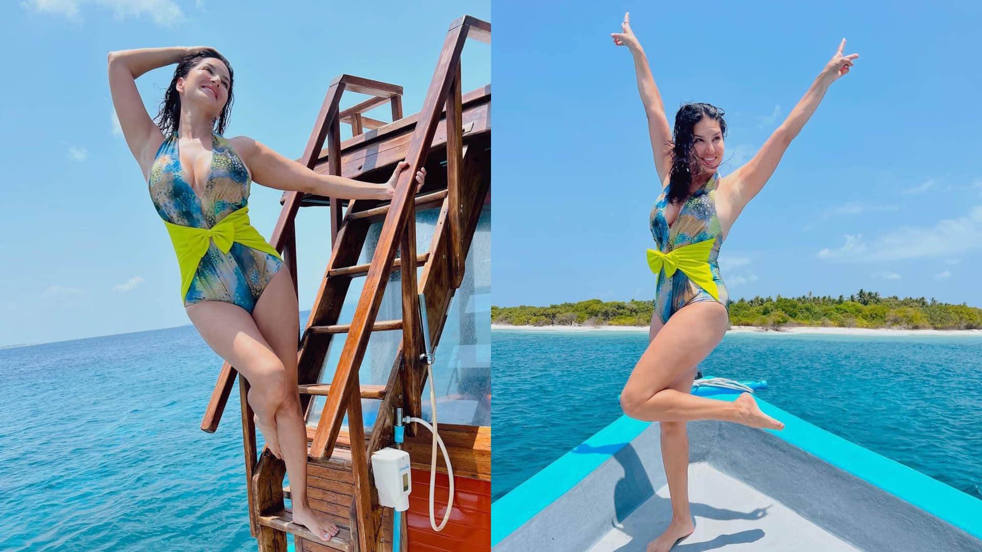 Sunny Leone Maldives vacation photos goes viral with husband daniel weber