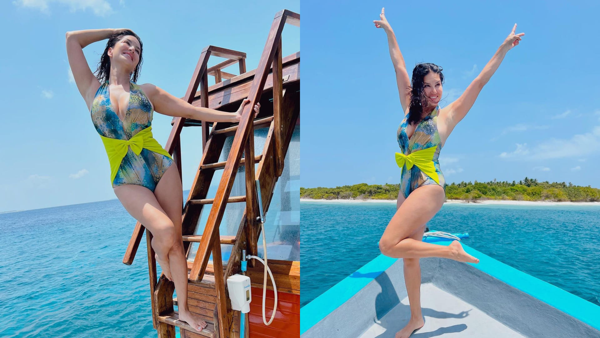 Sunny Leone Maldives vacation photos goes viral with husband daniel weber