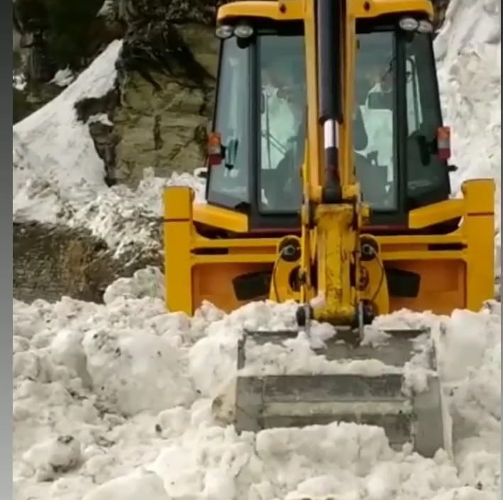 Chamba-Pangi Via Sach Pass road restoration work in full swing