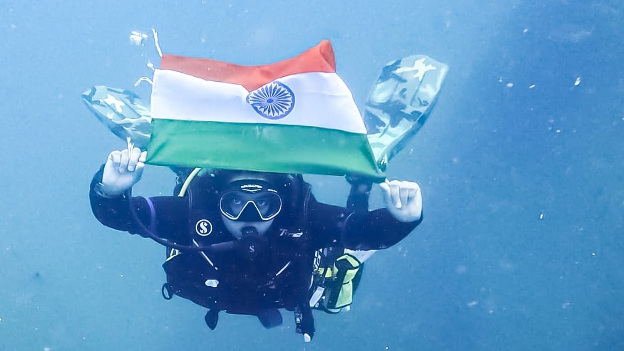 Megha Parmar's new record: set a world record by doing 45m technical scuba diving,