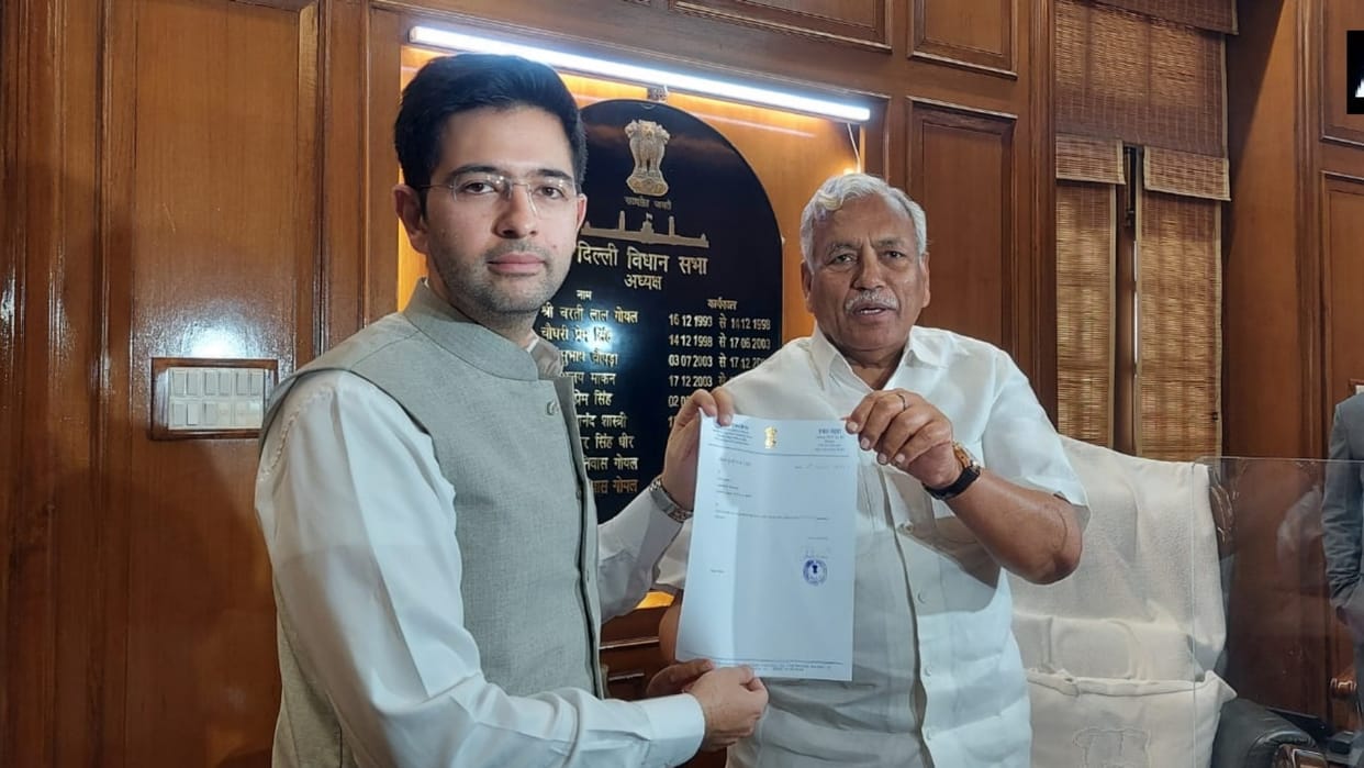 Delhi AAP Mla Raghav chadha resigns from his post as he is nominated for Rajya Sabha Membership thanks rajendra nagar people and kejriwal