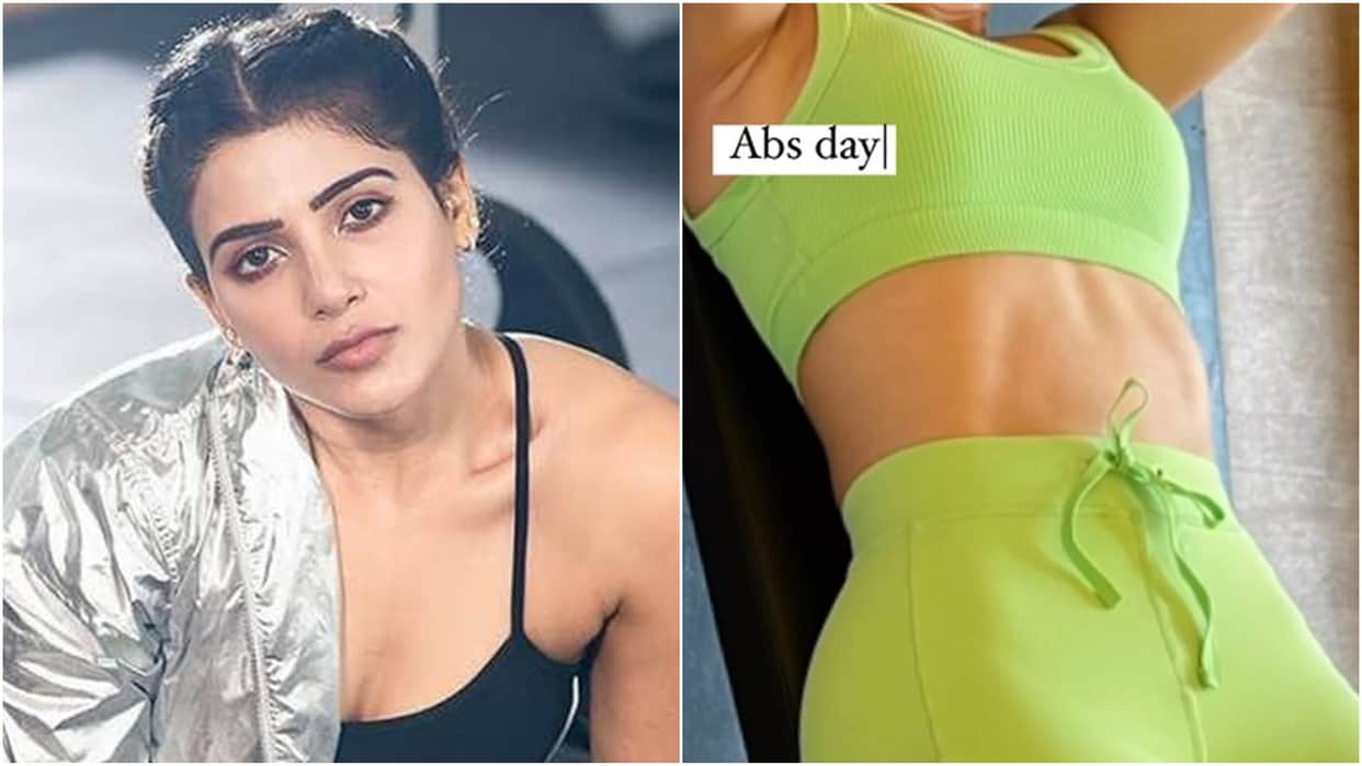 Samantha Ruth Prabhu: Samantha Prabhu shares her workout pic flaunts perfect abs in neon gym wear