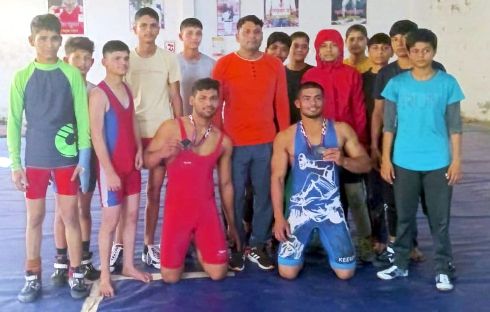 Winning wrestlers were welcomed at Pintu Akhara