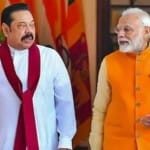 श्रीलंका के प्रधानमंत्री महिंदा राजपक्षे और पीएम मोदी।