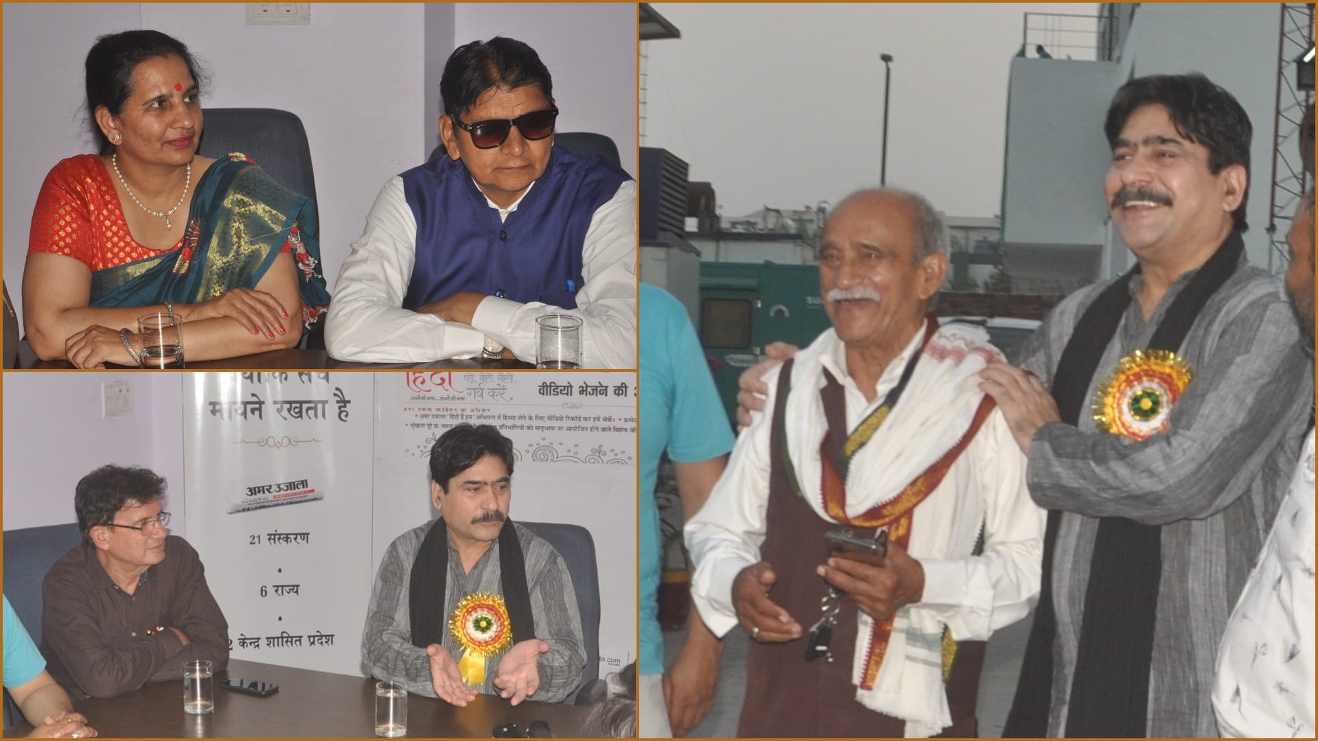 Actor Yashpal Sharma reached Amar Ujala office on the occasion of World Theater Day