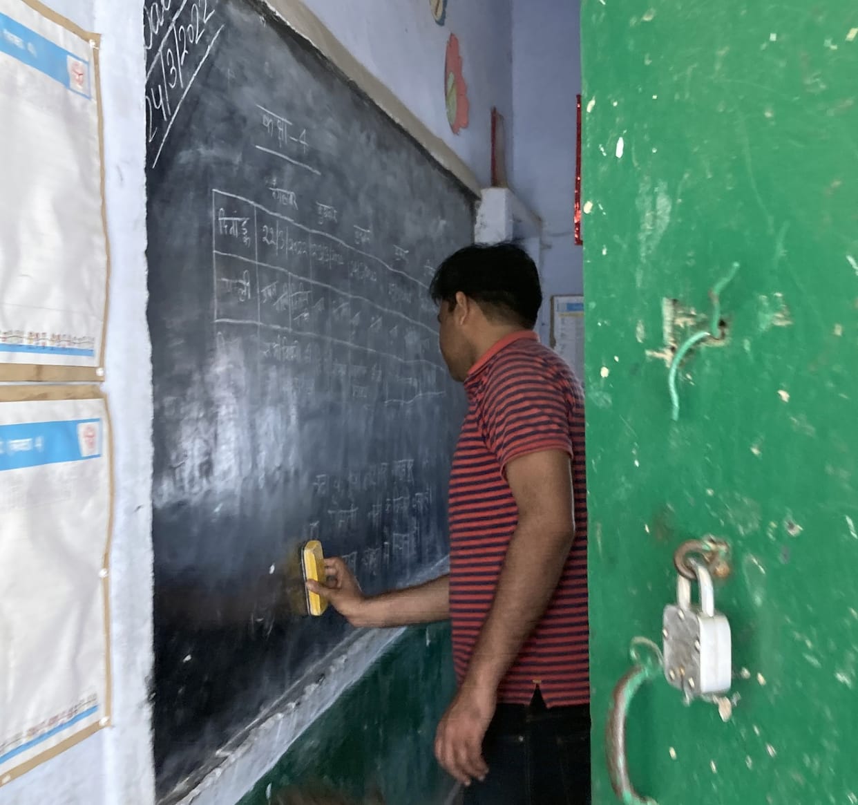 Copying is being done to write the answer on the board