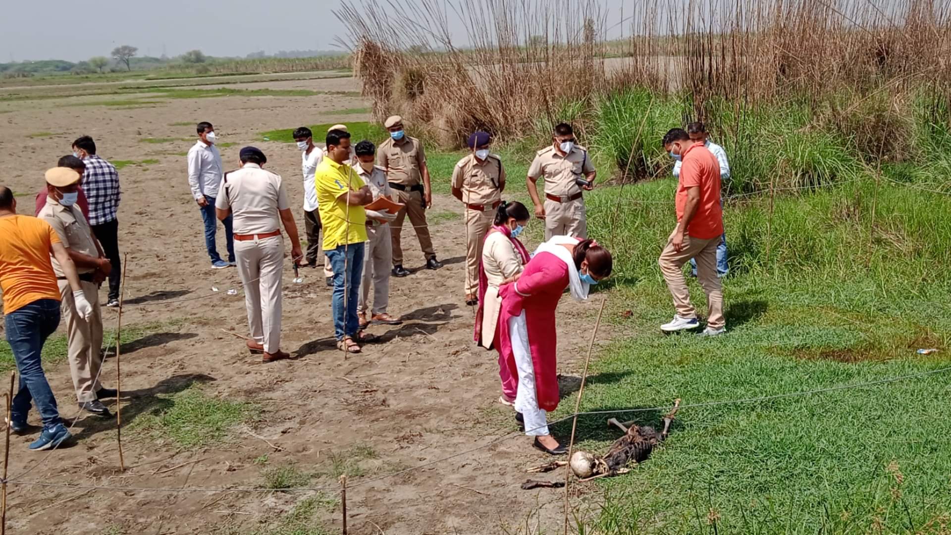 Two human skeletons found in field in Bahadurgarh of Haryana