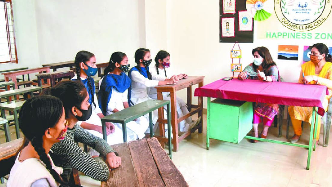 Happiness zone created in schools in jammu kashmir children being prepared to deal with depression and stress