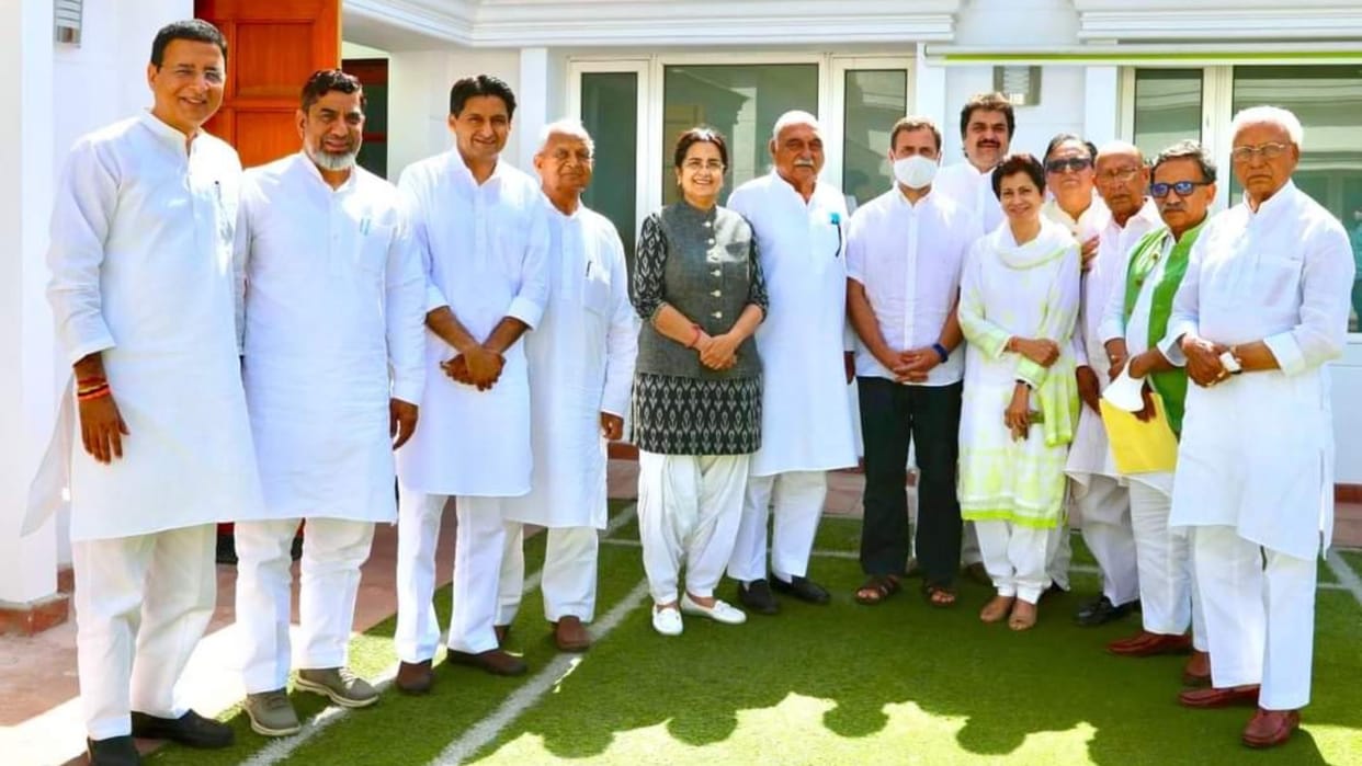 Congress leaders from Haryana meet Rahul Gandhi in Delhi