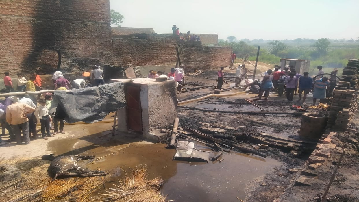 Eleven huts burnt in Dudemai village fire two goats died