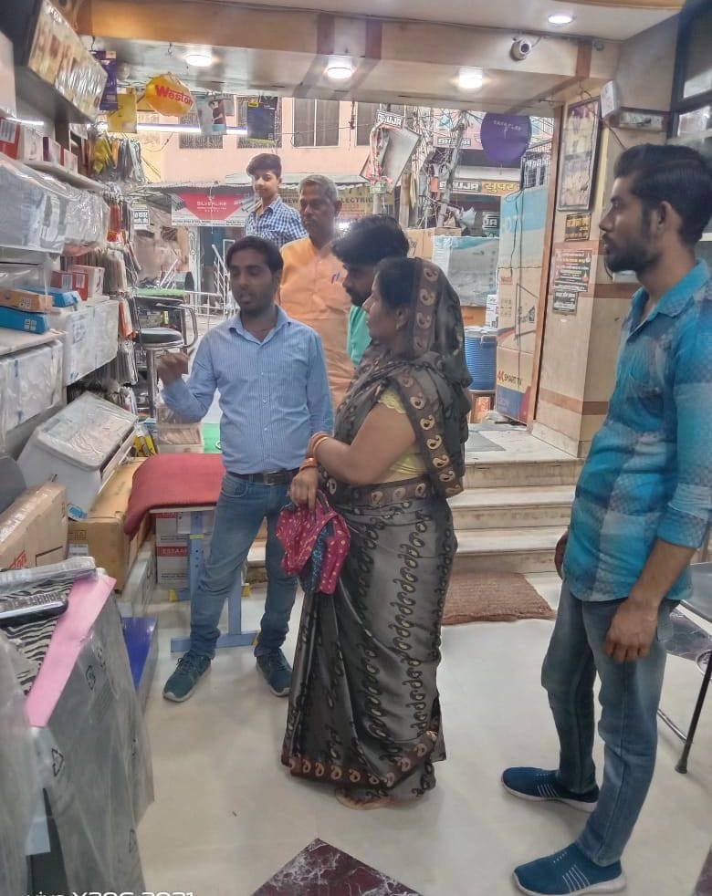 Crores of rupees Electrical products sold in a week