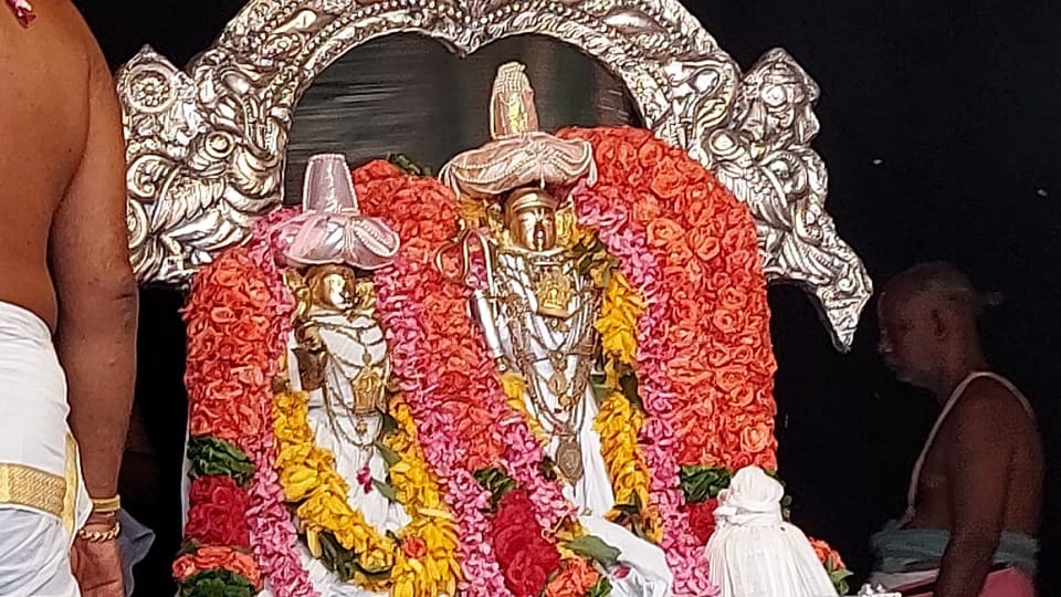 lord ranganatha 10 days Brahmotsavam celebration in vrindavan