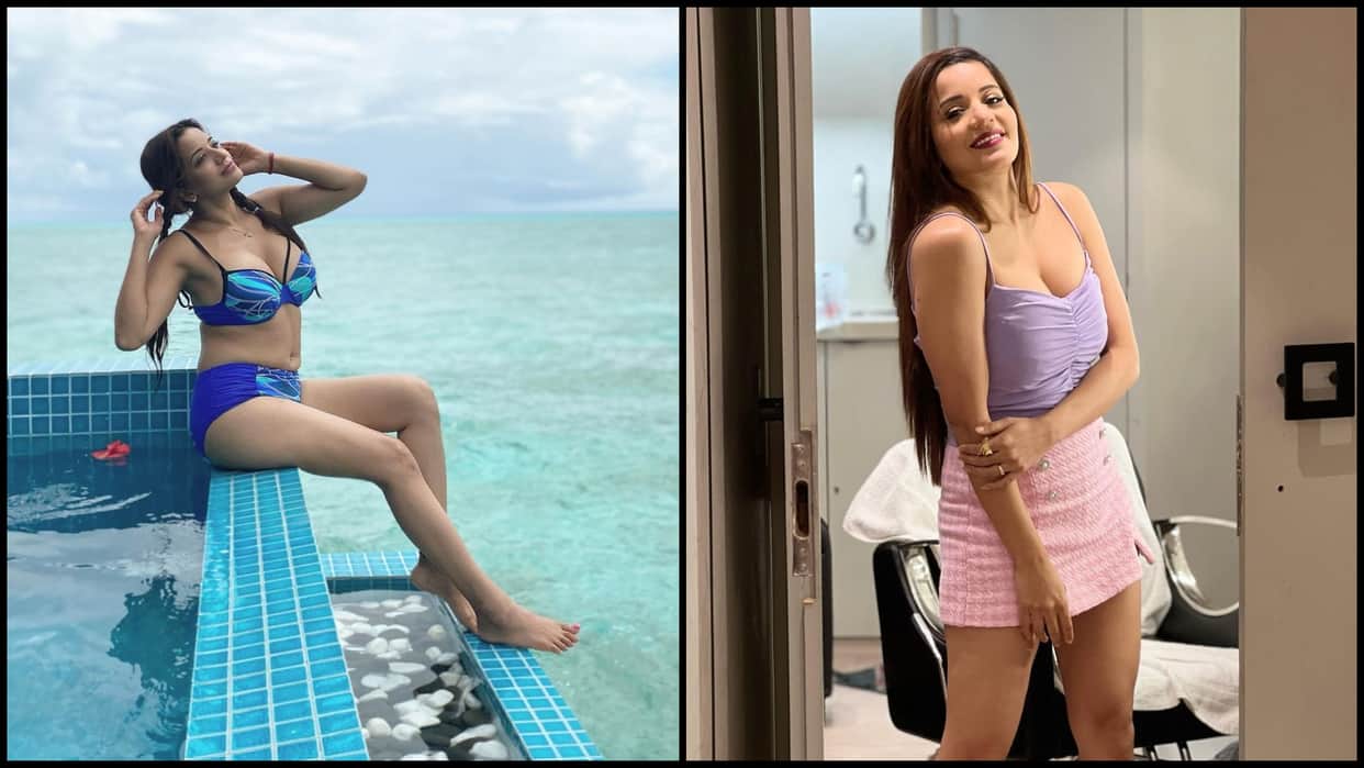 monalisa : Bhojpuri actress monalisa blue bikini photos getting viral