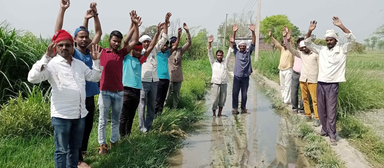 Angry villagers demonstrated