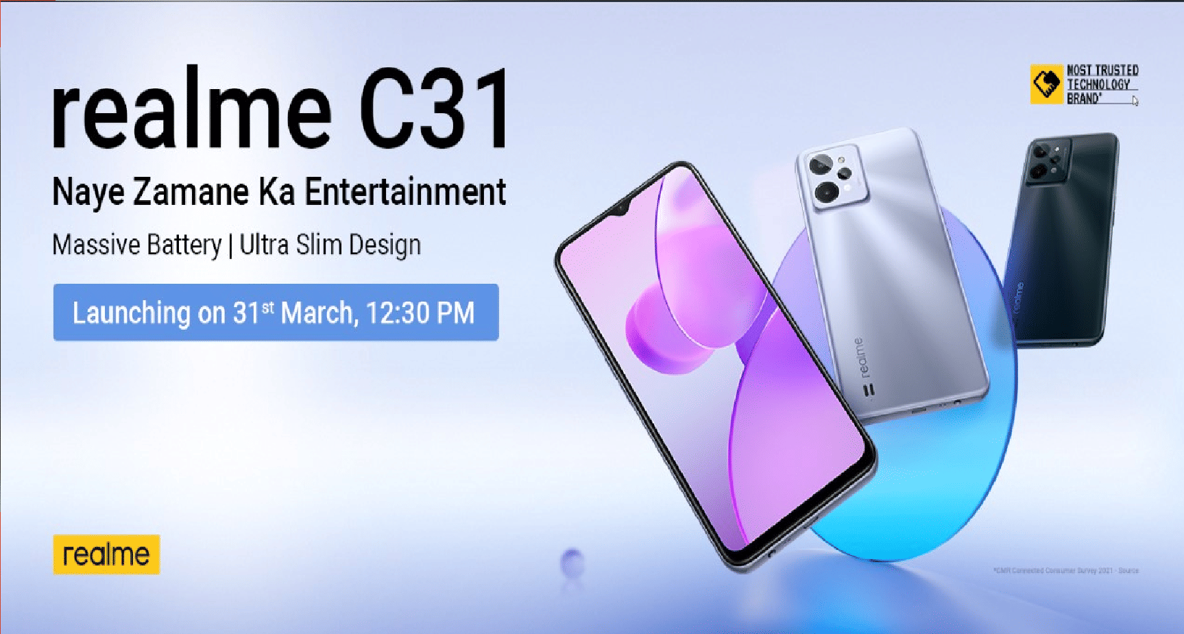 Realme C31 launch in India confirmed for march 31 With Unisoc T612 Price Specifications