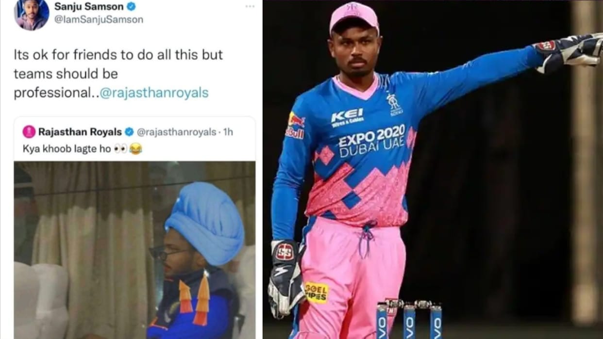 Rajasthan Royals Captain Sanju samson gets Angry after cheap dig on twitter Social media team fired
