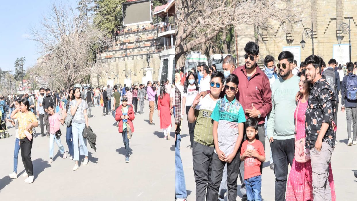 Shimla packed with tourists: Occupancy reached 80 percent in hotels, parking problem may have to be faced today