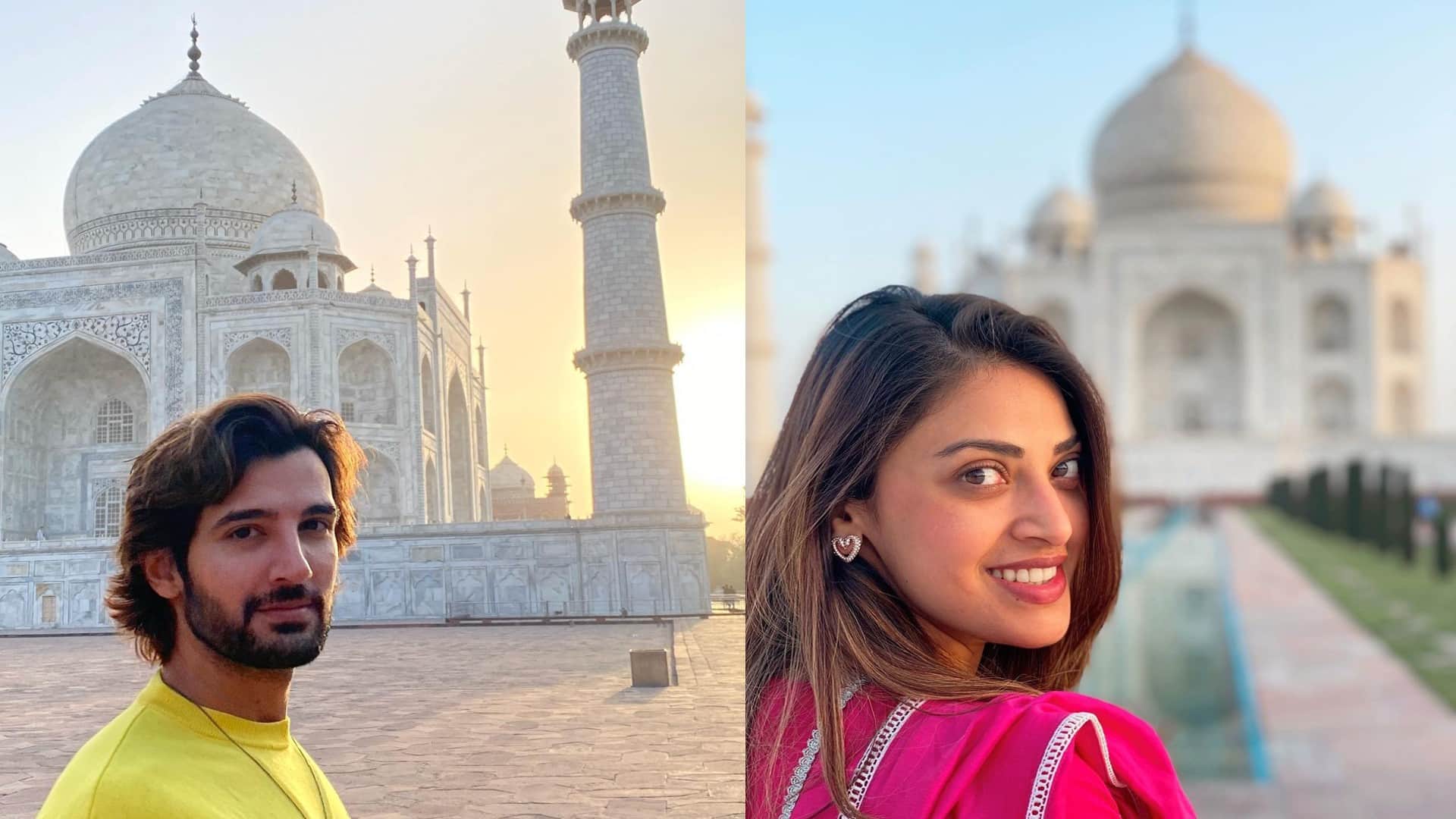 Actor Aditya Seal reached Agra Taj Mahal to celebrate his birthday with wife Anushka see pics