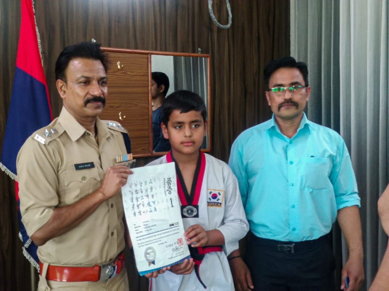 11-year-old Chaitanya got the title of black belt