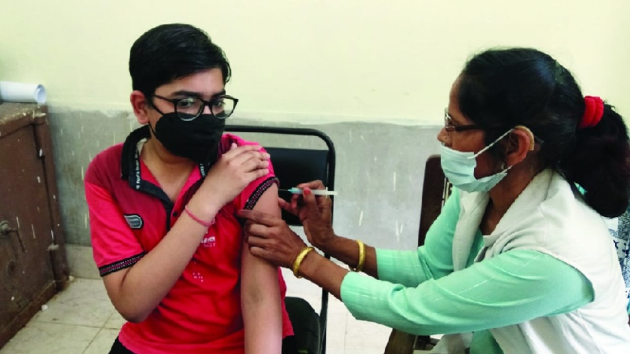 Vaccination of 12 to 14 year old children is gaining momentum in Hisar of Haryana