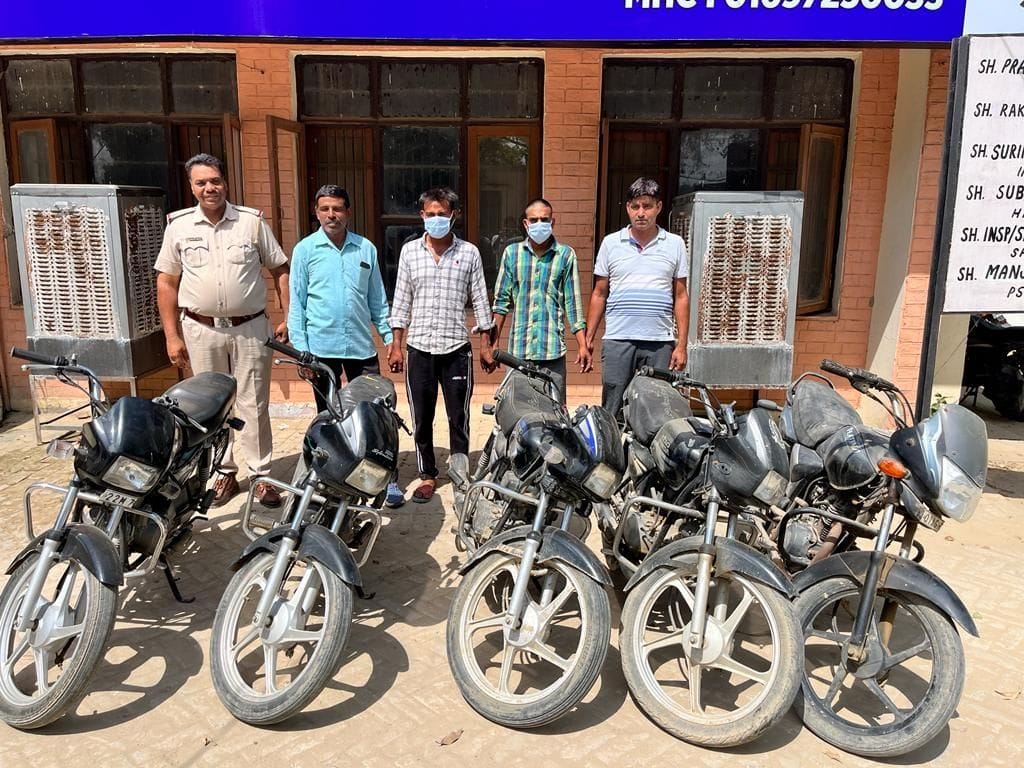 Three members of thief gang arrested, 11 stolen motorcycles recovered, preparations were made to sell by changing parts