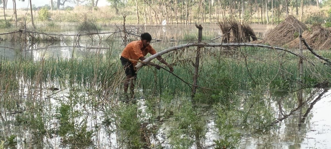 Crops of seven farmers submerged due to cutting of Khandi