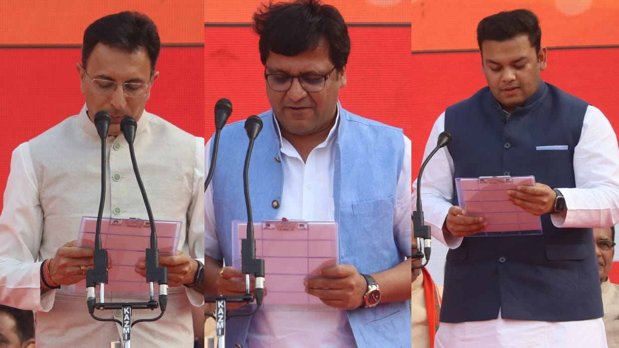 young faces who become ministers in Uttar Pradesh.