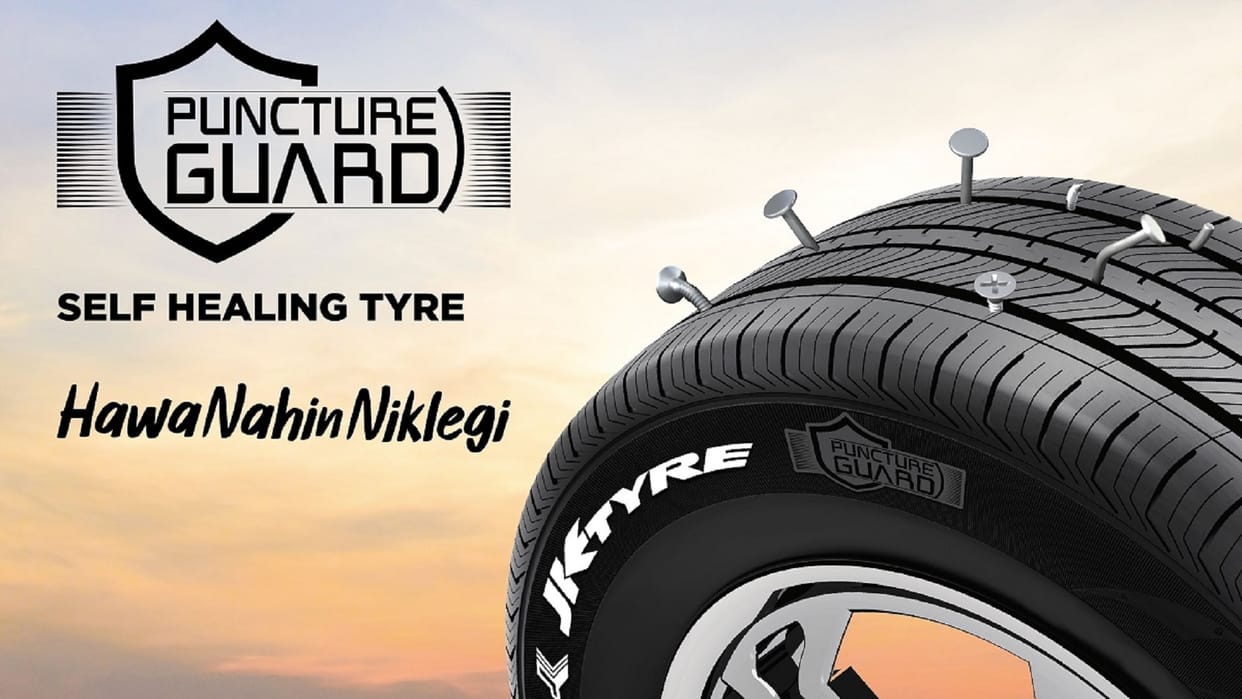 JK Tyre launches Puncture Guard Tyres puncture resistance range of tyres for four-wheelers in India