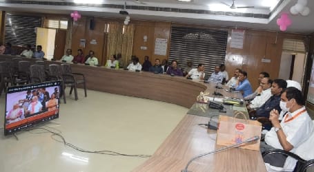 Live telecast of swearing-in took place at many places including the Collectorate