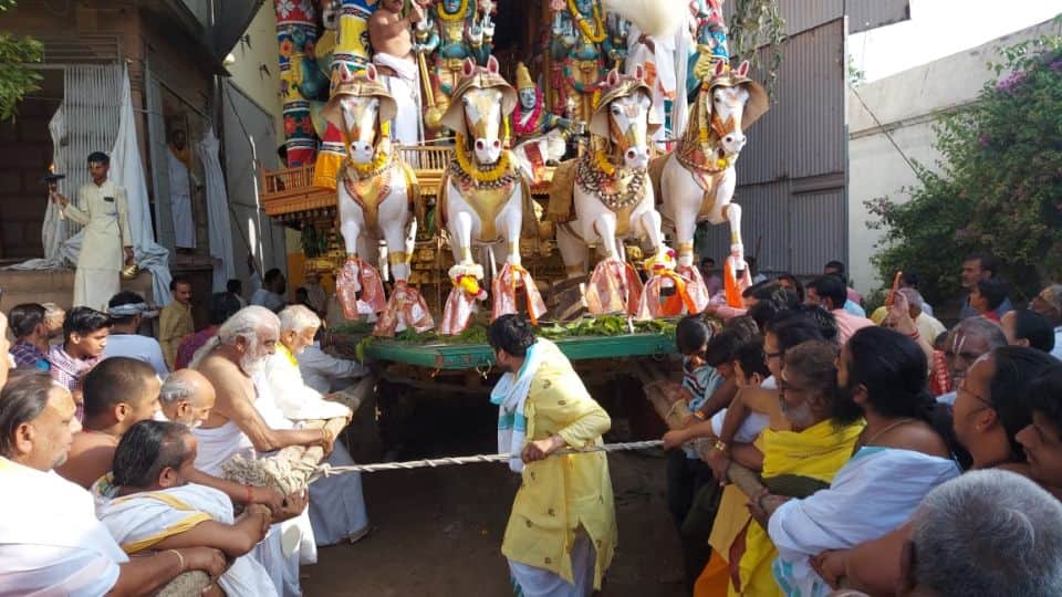 Lord Ranganath Rath Yatra taken out from Ranganath Temple in Vrindavan