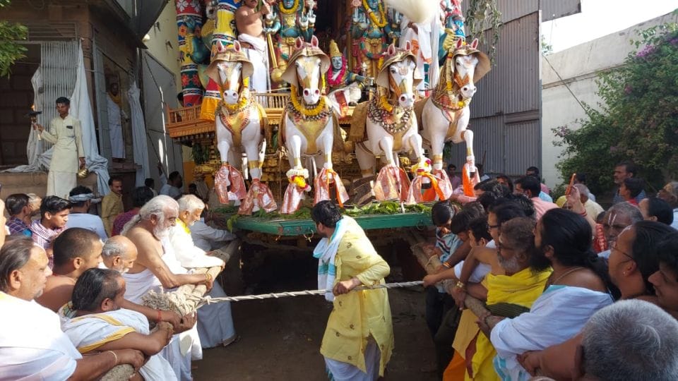 Lord Ranganath Rath Yatra taken out from Ranganath Temple in Vrindavan