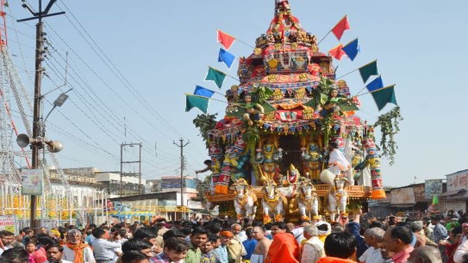 Lord Ranganath Rath Yatra taken out from Ranganath Temple in Vrindavan