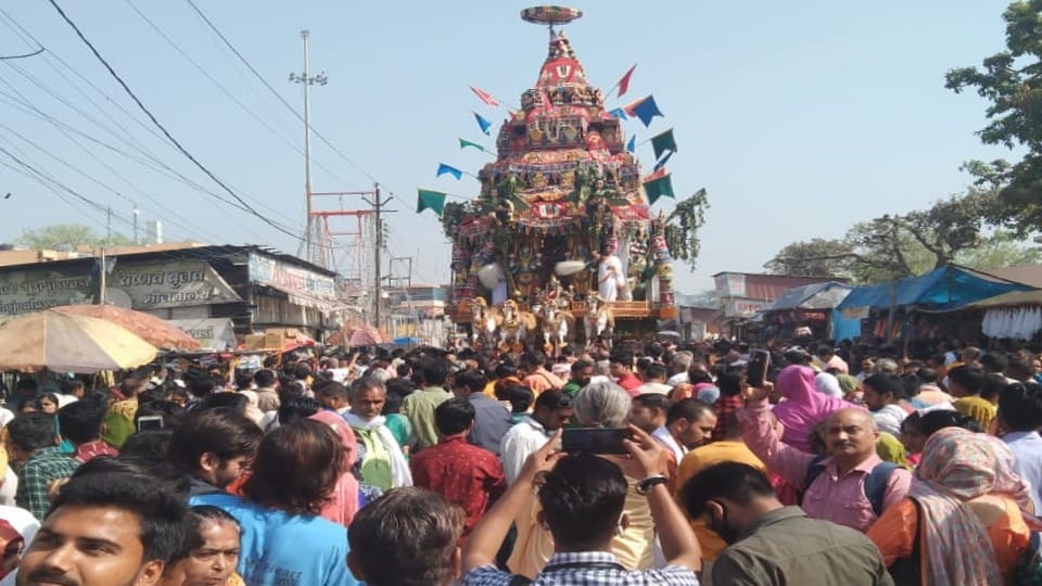 Lord Ranganath Rath Yatra taken out from Ranganath Temple in Vrindavan