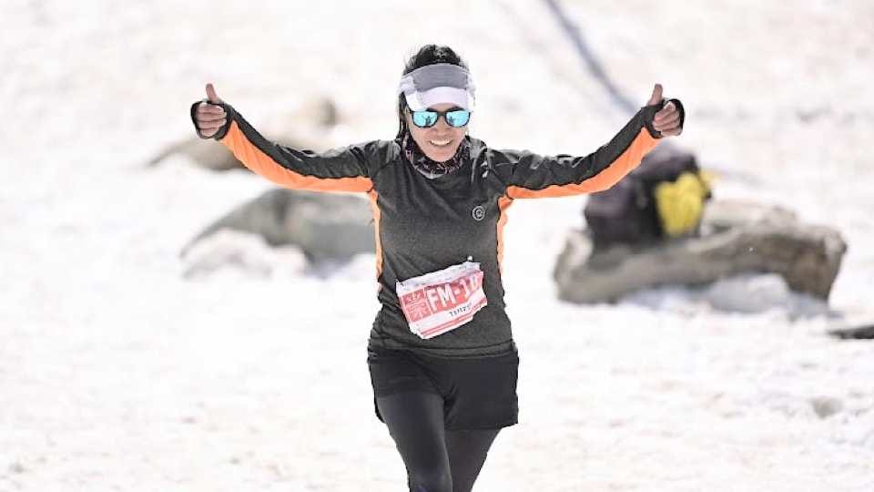 Snow Marathon: Tanjin Dolma and Shashwat became the country's first snow marathon winners