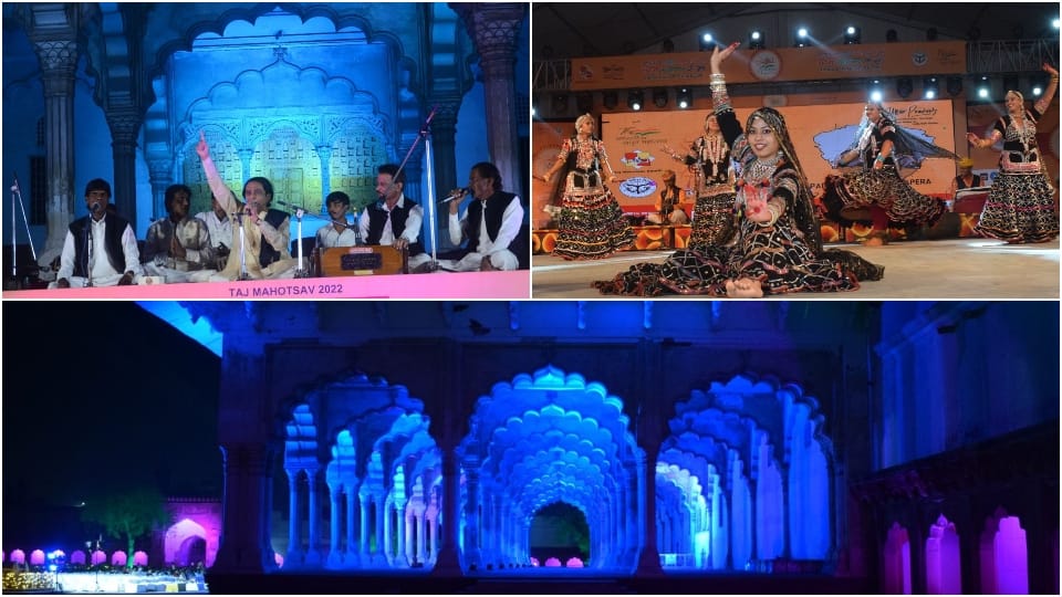 taj mahotsav 2022 Qawwal Aslam Sabri sang Qawwali at Agra fort