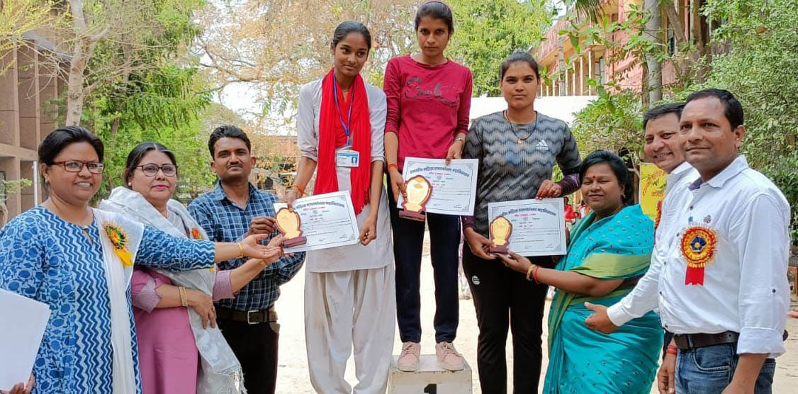 Poonam became champion in annual sports competition