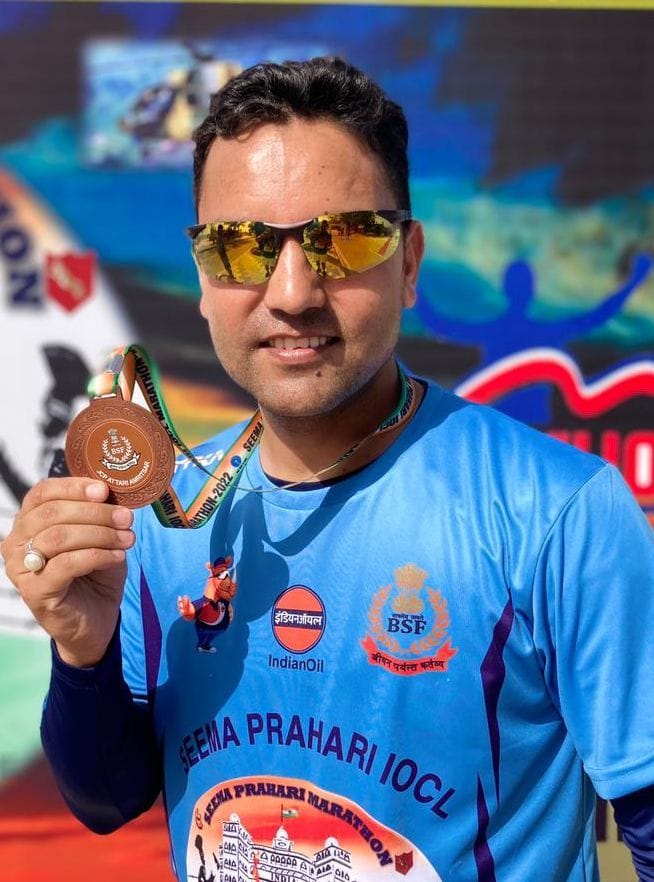 Manoj Wins Silver In Half Marahon
