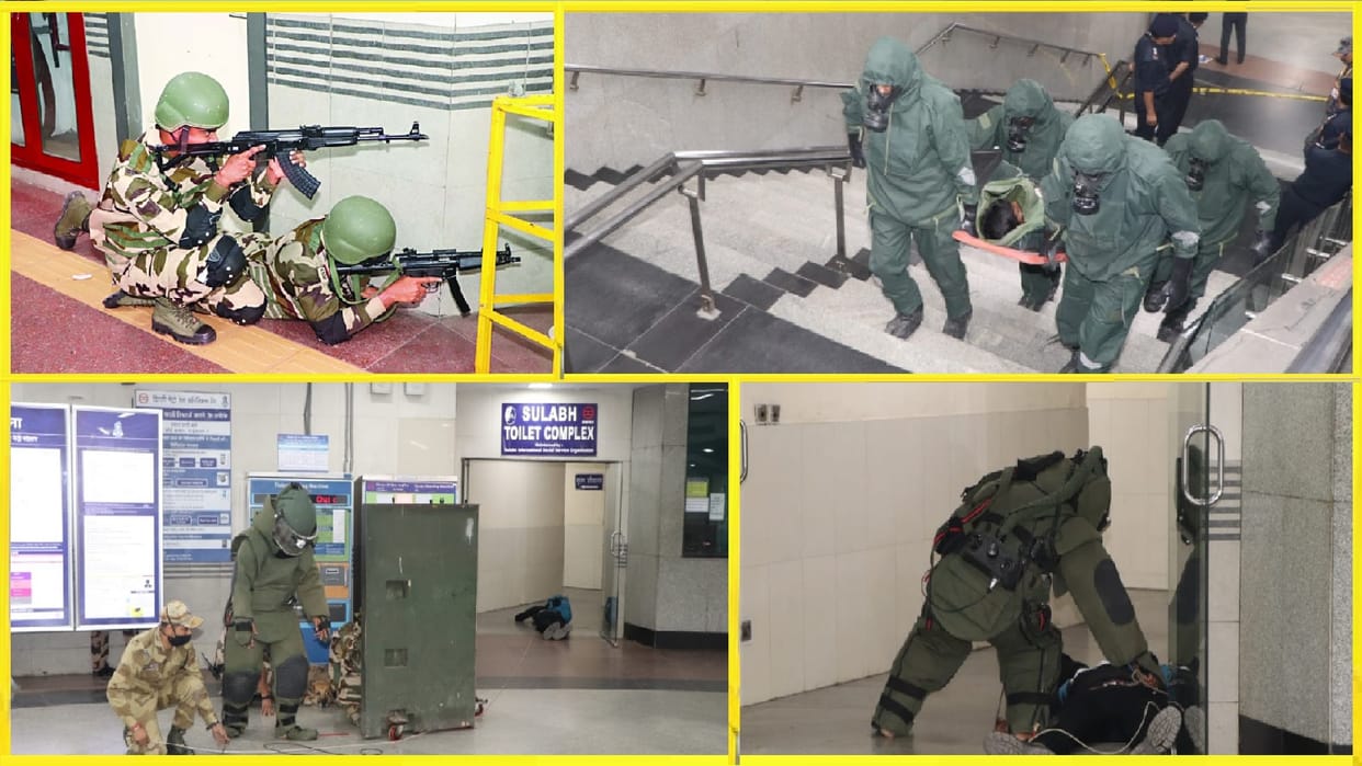 Mock drill to check security security personnel practiced to deal with terror attack