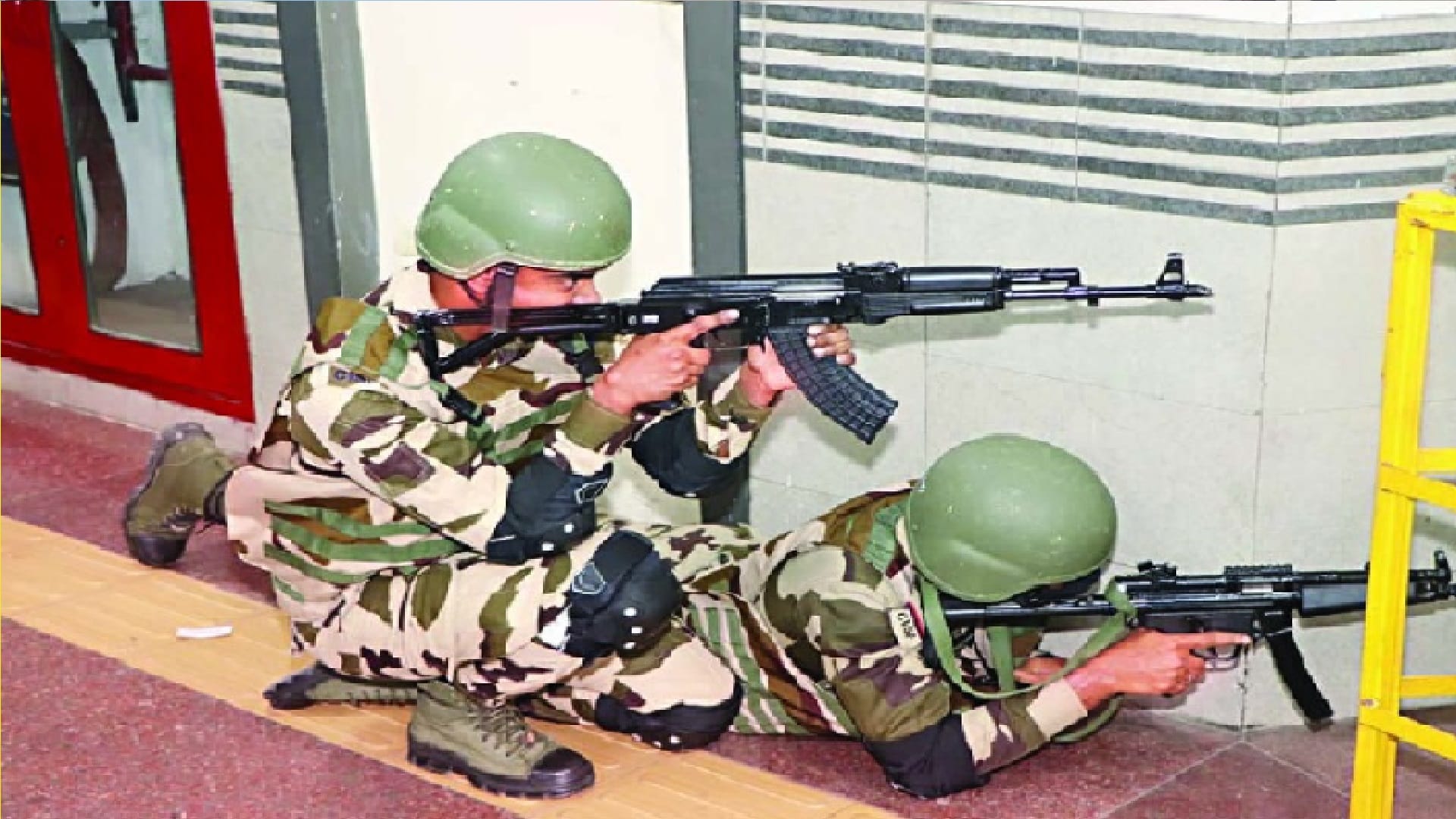 Mock drill to check security security personnel practiced to deal with terror attack
