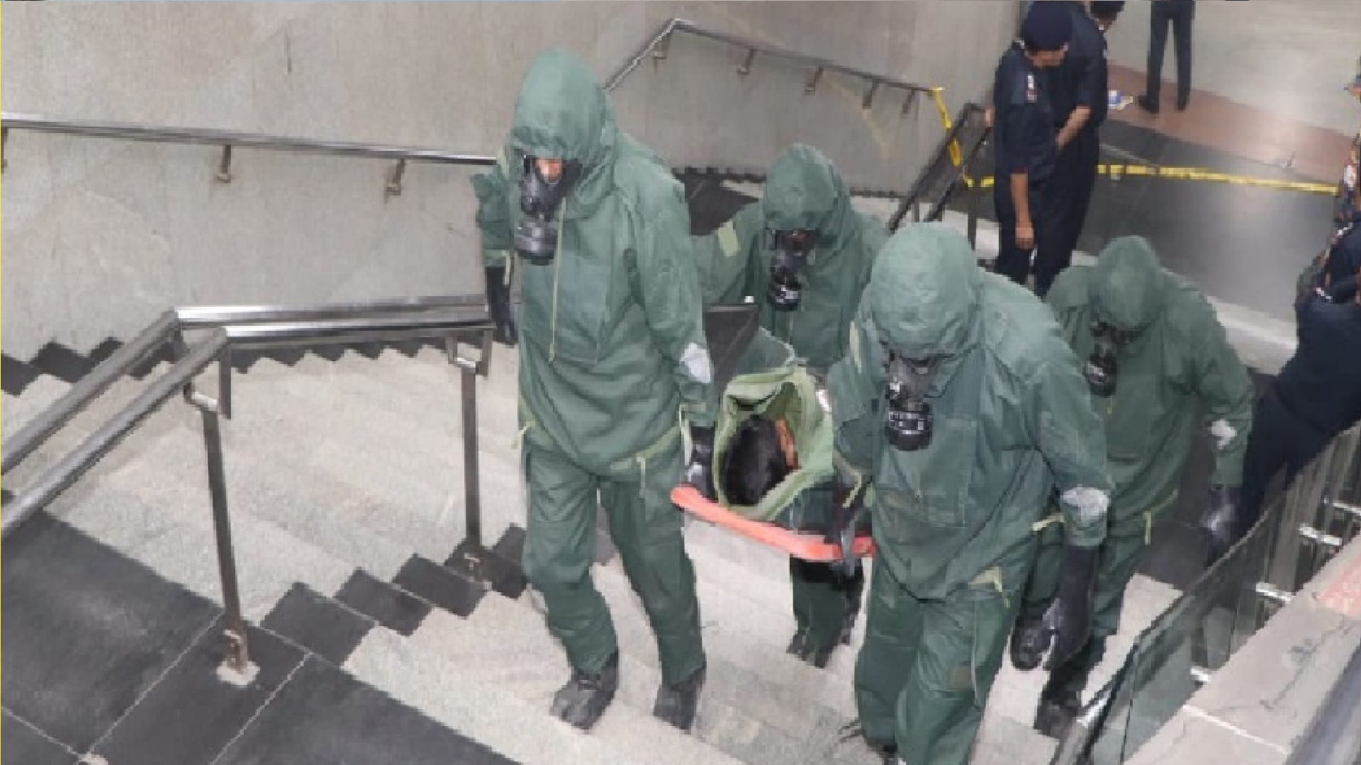 Mock drill to check security security personnel practiced to deal with terror attack