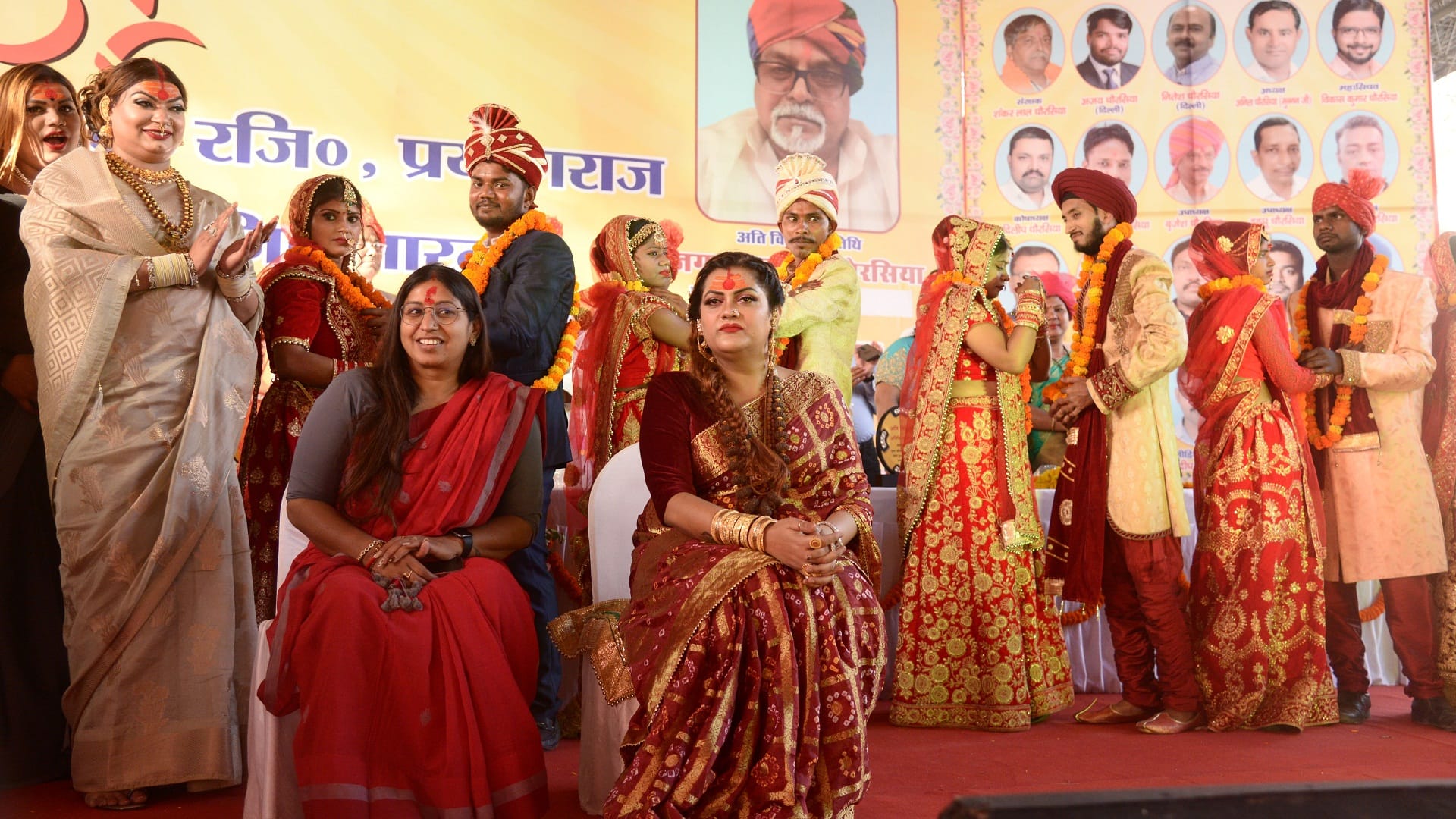 Prayagraj: Bulldozer gifted to newlyweds in mass marriage