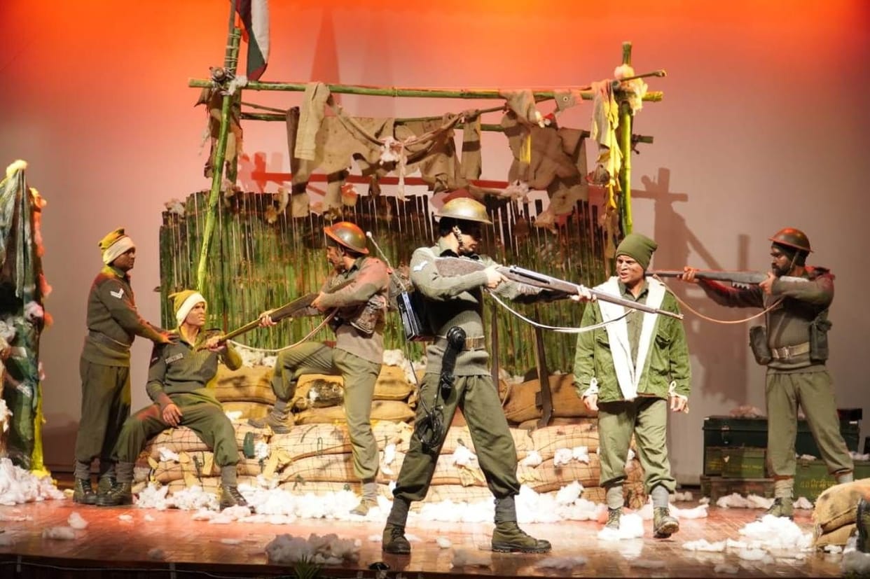 The bravery of the soldiers shown in the play 'Rezangala'