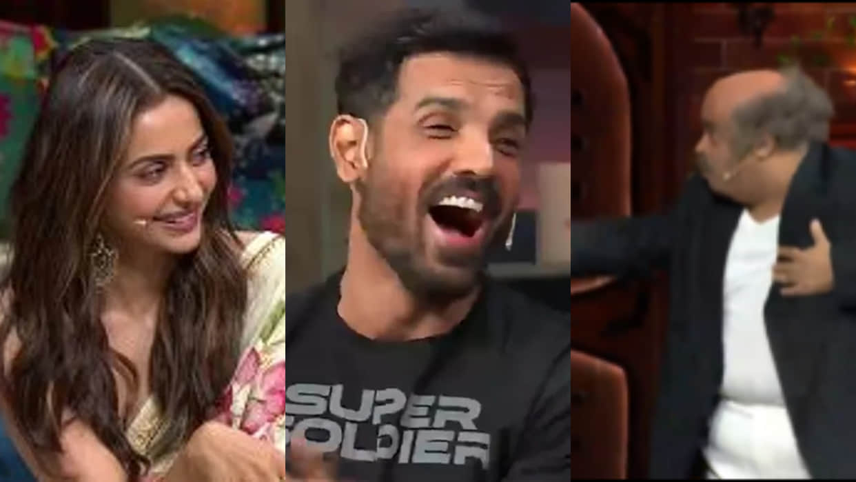 Attack team promote movie in The kapil sharma show: kiku sharda teases Rakul Preet singh about jacky bhagnani
