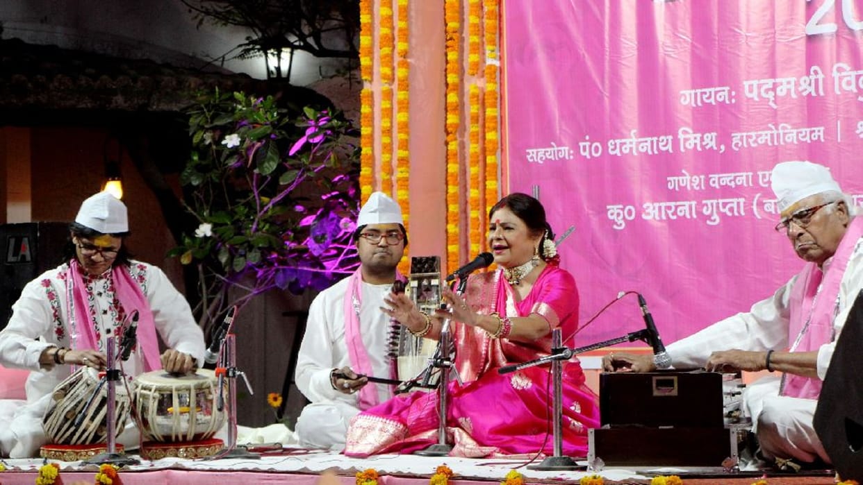 Gulabbari in Varanasi Adorned with Holi songs Malini Awasthi recited Thumri Udt Abir Gulal