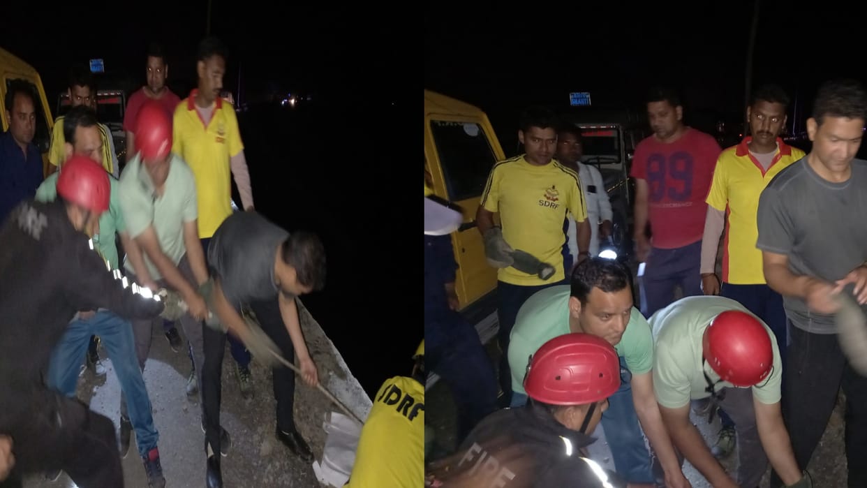 Accident near Badrinath Highway One dead after car falls into a ditch,Two vehicles collided in Kichha couple died