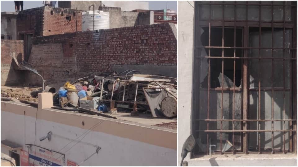 Heavy explosion on the roof of lock-up in Etmadpur police station Agra